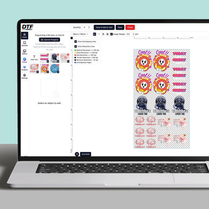 UV DTF Gang Sheet Builder